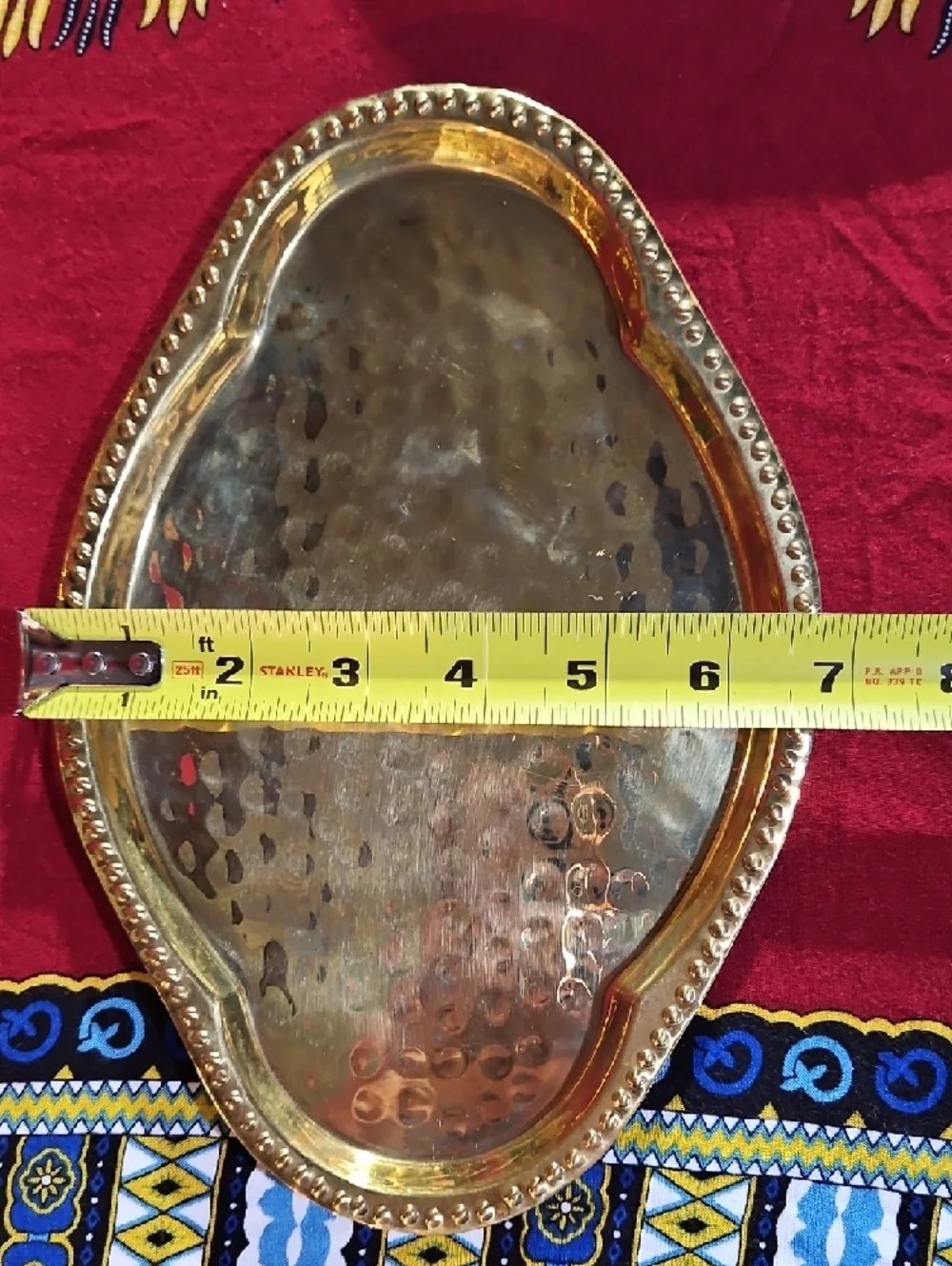 Brass Miniature Chalice Goblet Set with Tray - Made in India Vintage